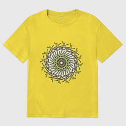 Футболка оверсайз мужская Терновый венок, цвет: желтый