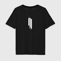 Футболка оверсайз мужская Skrillex - logo, цвет: черный