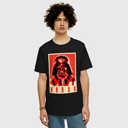 Футболка оверсайз мужская Звёздные войны яростный Вейдер, цвет: черный — фото 2