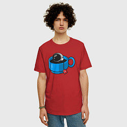 Футболка оверсайз мужская Space tea, цвет: красный — фото 2