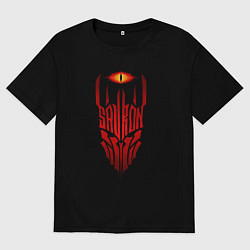 Футболка оверсайз мужская Властелин колец - Око Саурона, цвет: черный