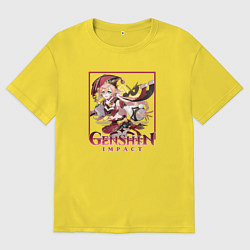 Футболка оверсайз мужская Янь Фэй, цвет: желтый