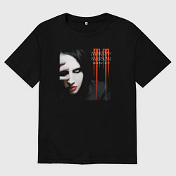 Футболка оверсайз мужская Marilyn Manson band, цвет: черный