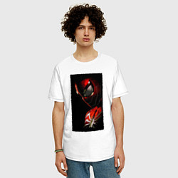 Футболка оверсайз мужская Человек паук паркер, цвет: белый — фото 2