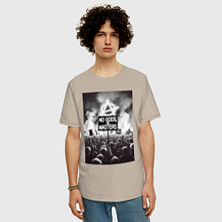 Футболка оверсайз мужская Anarchy - motto, цвет: миндальный — фото 2