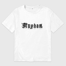 Футболка оверсайз мужская Mayhem - phrase, цвет: белый