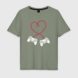 Футболка оверсайз мужская Lover gamer, цвет: авокадо