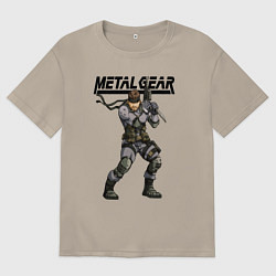 Футболка оверсайз мужская Snake Solid soldier, цвет: миндальный