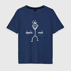 Футболка оверсайз мужская Depeche Mode - Exciter merch, цвет: тёмно-синий