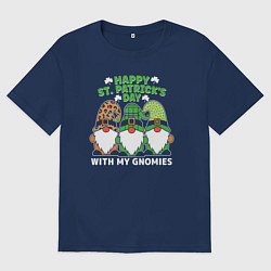 Футболка оверсайз мужская Happy St Patricks day - dwarves, цвет: тёмно-синий