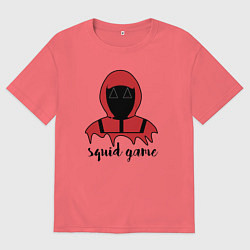 Футболка оверсайз мужская Squid game man, цвет: коралловый