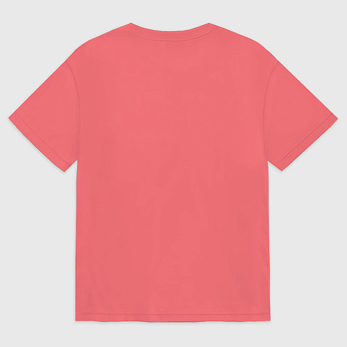 Мужская футболка оверсайз Муж маркетолога на светлом / Коралловый – фото 2