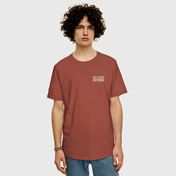Футболка оверсайз мужская Моя земля - мои правила, цвет: кирпичный — фото 2