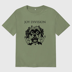 Футболка оверсайз мужская Joy Division - rock dog, цвет: авокадо
