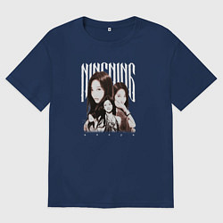 Футболка оверсайз мужская Ningning Idol, цвет: тёмно-синий