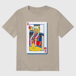 Футболка оверсайз мужская Король Гомер, цвет: миндальный