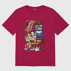 Мужская футболка оверсайз Flapjack - rainbow