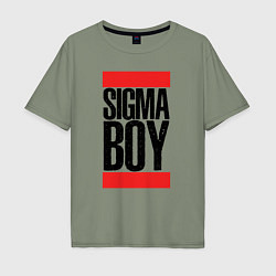Футболка оверсайз мужская Sigma boy, цвет: авокадо