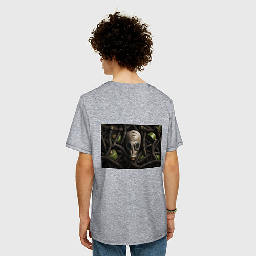 Мужская футболка оверсайз Авто рожденные в СССР / Меланж – фото 4