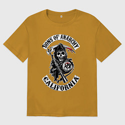 Мужская футболка оверсайз Sons of anarchy - logo