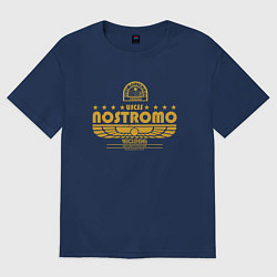 Футболка оверсайз мужская USCSS The Nostromo желтый, цвет: тёмно-синий