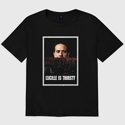 Футболка оверсайз мужская Lucille is thirsty, цвет: черный