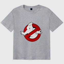 Футболка оверсайз мужская Ghostbusters - logo, цвет: меланж