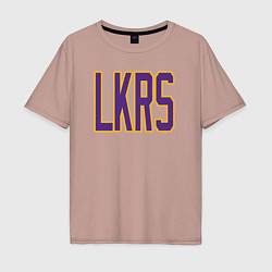 Футболка оверсайз мужская Team LKRS, цвет: пыльно-розовый