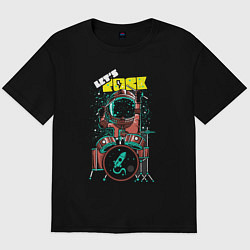 Футболка оверсайз мужская Lets rock, цвет: черный