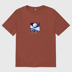 Футболка оверсайз мужская Man in space, цвет: кирпичный