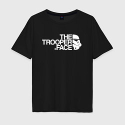 Футболка оверсайз мужская The trooper face, цвет: черный