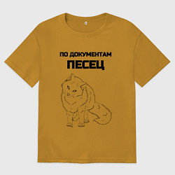 Мужская футболка оверсайз По документам песец
