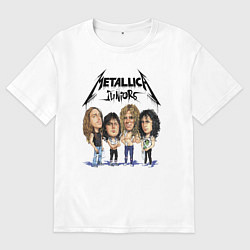 Футболка оверсайз мужская Metallica juniors - cartoon, цвет: белый