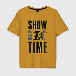 Футболка оверсайз мужская Lakers show time, цвет: горчичный