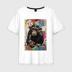 Мужская футболка оверсайз Monkey color