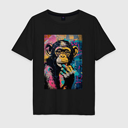 Мужская футболка оверсайз Cute monkey