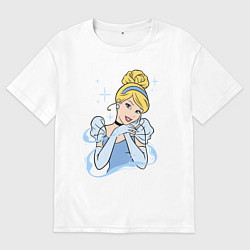 Футболка оверсайз мужская Золушка - big pictures, цвет: белый