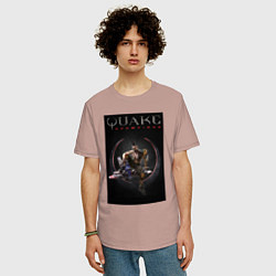Футболка оверсайз мужская Quake champions Anarki, цвет: пыльно-розовый — фото 2
