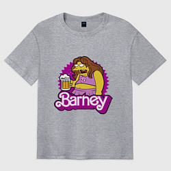 Футболка оверсайз мужская Barney with beer, цвет: меланж