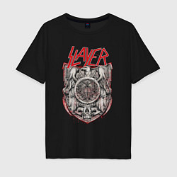 Футболка оверсайз мужская Slayer rock band, цвет: черный