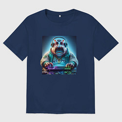 Мужская футболка оверсайз Hippo - esports player