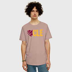 Футболка оверсайз мужская Love Cleveland, цвет: пыльно-розовый — фото 2