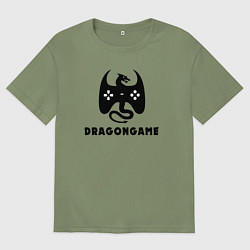 Футболка оверсайз мужская Игра дракона, цвет: авокадо