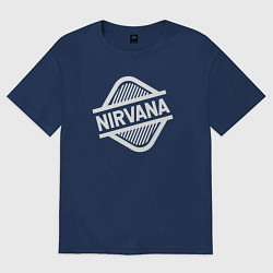 Футболка оверсайз мужская Nirvana rock, цвет: тёмно-синий