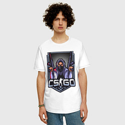 Футболка оверсайз мужская Counter-Strike плохой парень, цвет: белый — фото 2