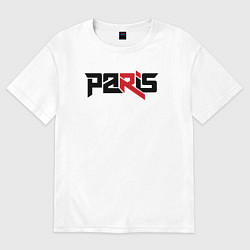 Футболка оверсайз мужская Paris, цвет: белый