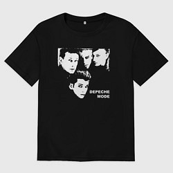 Футболка оверсайз мужская Depeche mode faces, цвет: черный