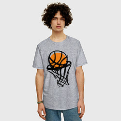 Футболка оверсайз мужская Точно в кольцо, цвет: меланж — фото 2