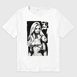 Мужская футболка оверсайз Barbie - sketch ai art fantasy