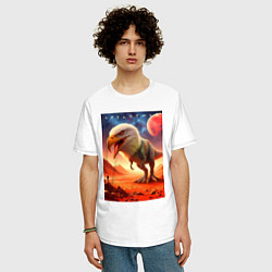 Футболка оверсайз мужская Eaglesaurus - meme, цвет: белый — фото 2